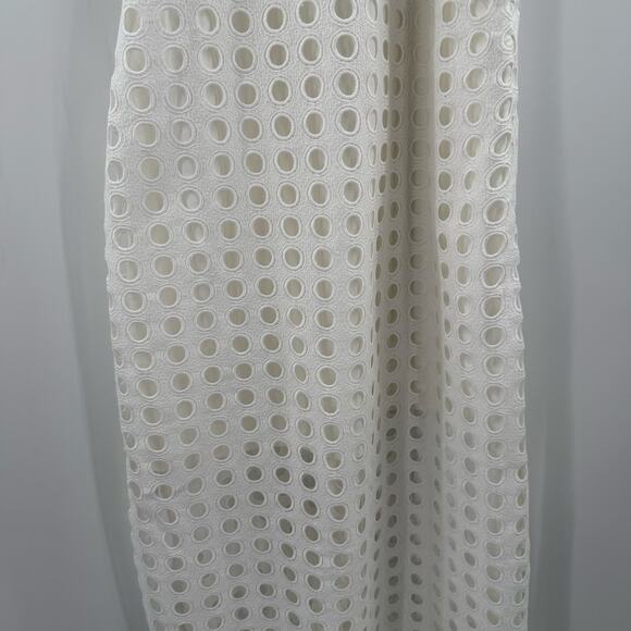 VINEET BAHL Anthropologie Dress SZ Petite Medium NWT Eyelet Halter Bridal White - Picture 11 of 16